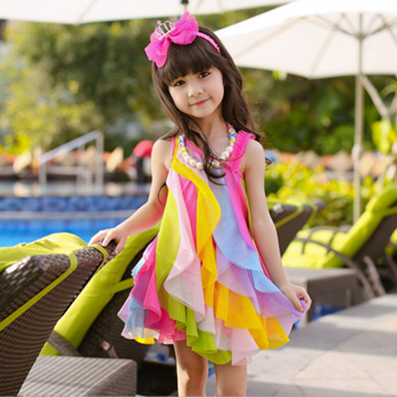 Baby Clothing Korea - Yaz kız elbise hiçbir kolye kore