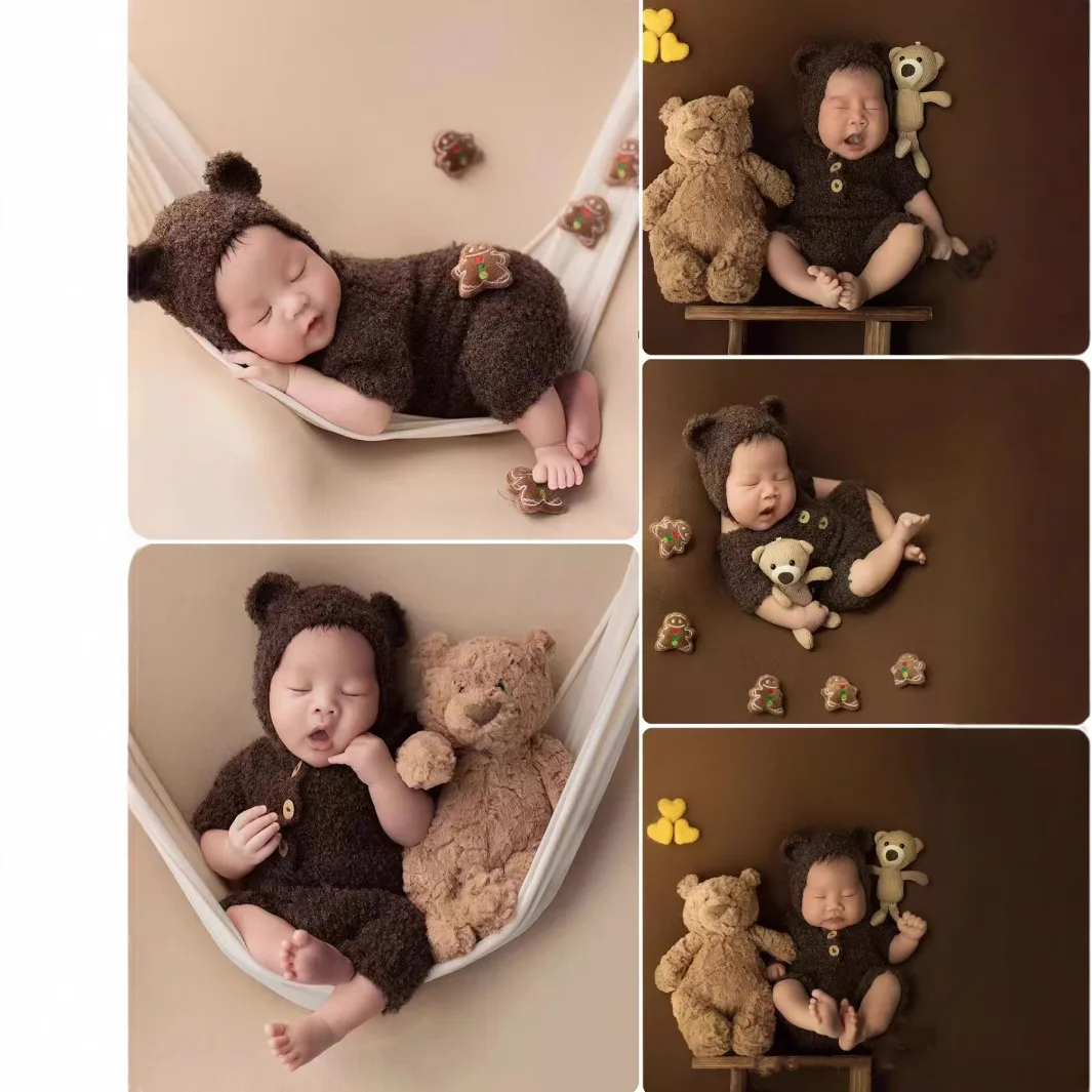 Baby Clothing Sets Boy - Yenidoğan Fotoğraf Sahne Bebek Ayı Kıyafet