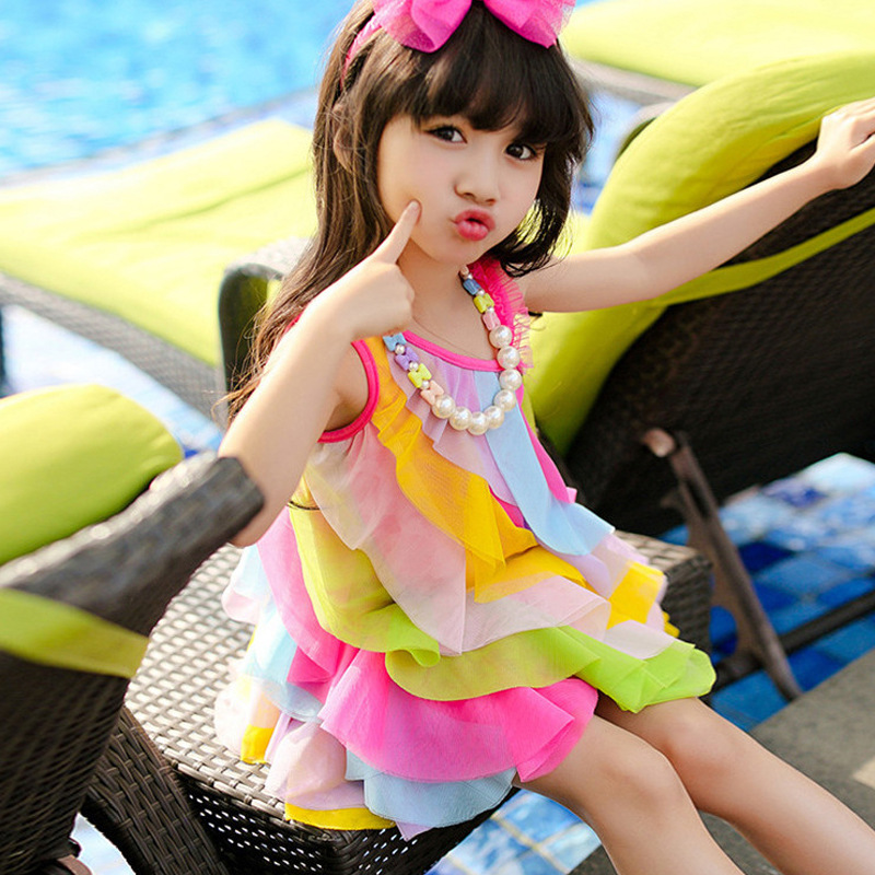 Yaz kız elbise hiçbir kolye ko - Baby Clothing Korea incelemesi ve fiyatı