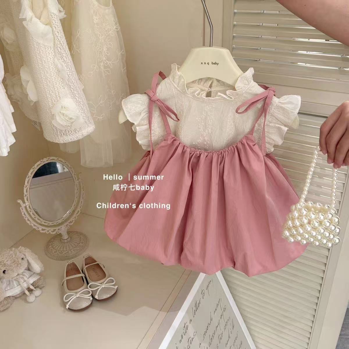Kız Bebek Askı Elbise Seti Çoc - Baby Clothing Korea incelemesi ve fiyatı